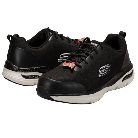 Skechers Work Arch Fit SRRingstap Mens Oxford Color Blackwhite Sizde 10.5 DM US - Picture 9 of 12